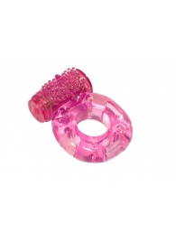 Розовое эрекционное кольцо с вибрацией Rings Axle-pin - Lola Games - в Ногинске купить с доставкой