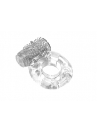 Прозрачное эрекционное кольцо с вибрацией Rings Axle-pin - Lola Games - в Ногинске купить с доставкой