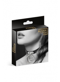 Черный чокер с двумя кольцами - Bijoux Pour Toi - купить с доставкой в Ногинске
