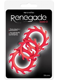 Набор из 3 красных эрекционных колец Renegade Gears - NS Novelties - в Ногинске купить с доставкой