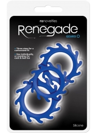 Набор из 3 синих эрекционных колец Renegade Gears - NS Novelties - в Ногинске купить с доставкой