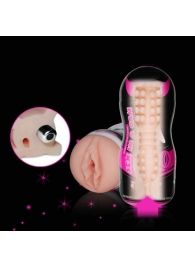Мастурбатор-вагина Sex In A Can Vibra Vagina Tunnel - Lovetoy - в Ногинске купить с доставкой
