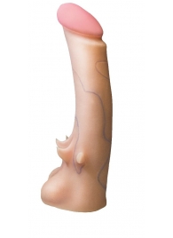 Телесная насадка REAL Standard с усиками на основании - 19 см. - LOVETOY (А-Полимер) - купить с доставкой в Ногинске
