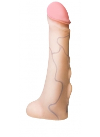 Реалистичная насадка с мошонкой REAL Standard - 18 см. - LOVETOY (А-Полимер) - купить с доставкой в Ногинске