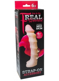 Насадка REAL Standard со спиралевидным узором - 19 см. - LOVETOY (А-Полимер) - купить с доставкой в Ногинске