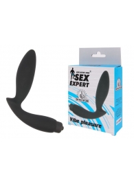 Чёрный вибростимулятор простаты Sex Expert Vibe Pleasure - Sex Expert - в Ногинске купить с доставкой