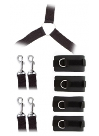 Комплект наручников и поножей LUXURIOUS BED RESTRAINT CUFF SET - Blush Novelties - купить с доставкой в Ногинске