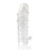 Закрытая прозрачная рельефная насадка Crystal sleeve - 13 см. - Erowoman-Eroman - в Ногинске купить с доставкой