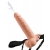 Телесный полый страпон с имитацией эякуляции 7.5  Hollow Squirting Strap-On with Balls Flesh - 21,6 см. - Pipedream - купить с доставкой в Ногинске