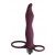 Бордовая вибронасадка для двойного проникновения Flirtini - 15,9 см. - Lola Games - купить с доставкой в Ногинске