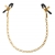 Чёрные с золотом зажимы на соски Gold Chain Nipple Clamps - Pipedream - купить с доставкой в Ногинске