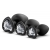 Набор из 3 черных пробок с прозрачным кристаллом-сердечком Bling Plugs Training Kit - Blush Novelties - купить с доставкой в Ногинске