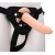 Телесный страпон на черных трусиках STRAP ON REAL DILDO - 20 см. - Dream Toys - купить с доставкой в Ногинске