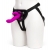 Лиловый страпон Rechargeable Vibrating Strap-On Harness Set - 17,6 см. - Happy Rabbit - купить с доставкой в Ногинске