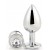 Серебристая анальная втулка с прозрачным кристаллом - 7,1 см. - Dream Toys - купить с доставкой в Ногинске