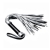 Серебристая плетка Struggle My Flogger с черной ручкой - 45 см. - Lovetoy - купить с доставкой в Ногинске