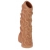 Телесная насадка с венками и открытой головкой Nude Sleeve M - 12 см. - KOKOS - в Ногинске купить с доставкой