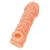 Телесная закрытая насадка с венками Cock Sleeve Size L - 17,6 см. - KOKOS - в Ногинске купить с доставкой