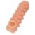 Телесная закрытая насадка с шариками Cock Sleeve Size M - 15,6 см. - KOKOS - в Ногинске купить с доставкой