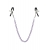 Зажимы для сосков с фиолетовой цепочкой Sweet Caress Nipple Chain - Sweet Caress - купить с доставкой в Ногинске