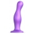 Фиолетовая насадка Strap-On-Me Dildo Plug Curvy size L - Strap-on-me - купить с доставкой в Ногинске