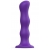 Фиолетовая насадка Strap-On-Me Dildo Geisha Balls size XL - Strap-on-me - купить с доставкой в Ногинске