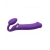 Фиолетовый безремневой вибрострапон Silicone Bendable Strap-On - size XL - Strap-on-me - купить с доставкой в Ногинске