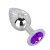 Большой плаг из стали с фиолетовым кристаллом Violet Dream - 9,5 см. - Erotic Fantasy - купить с доставкой в Ногинске