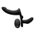 Черный вибрострапон Double Take 10X Double Penetration Vibrating Strap-on Harness - XR Brands - купить с доставкой в Ногинске