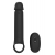 Черная насадка-удлинитель с вибрацией Vibrating Extender With Remote - Dream Toys - в Ногинске купить с доставкой