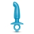 Голубая анальная пробка для массажа простаты Hither Silicone Prostate Plug - 14,3 см. - b-Vibe - в Ногинске купить с доставкой