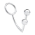 Кольцо на пенис с анальным стимулятором Two Bead Stainless Steel Anal Hook   Cock Ring - BlueLine - в Ногинске купить с доставкой