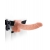 Телесный полый страпон с вибрацией Vibrating Hollow Strap-On with Balls - 24 см. - Pipedream - купить с доставкой в Ногинске
