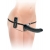Черный страпон с вагинальной пробкой Deluxe Vibrating Penetrix Strap-On - 19 см. - Pipedream - купить с доставкой в Ногинске