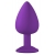 Большая фиолетовая анальная пробка Emotions Cutie Large с голубым кристаллом - 10 см. - Lola Games - купить с доставкой в Ногинске