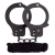Чёрные наручники из листового металла в комплекте с веревкой BONDX METAL CUFFS LOVE ROPE SET - Dream Toys - купить с доставкой в Ногинске