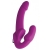 Ярко-розовый безремневой вибрострапон Evoke Vibrating Strapless Silicone Strap-on Dildo - XR Brands - купить с доставкой в Ногинске