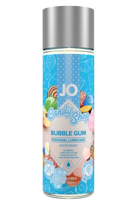 Смазка на водной основе Candy Shop Bubblegum с ароматом жвачки - 60 мл. - System JO - купить с доставкой в Ногинске