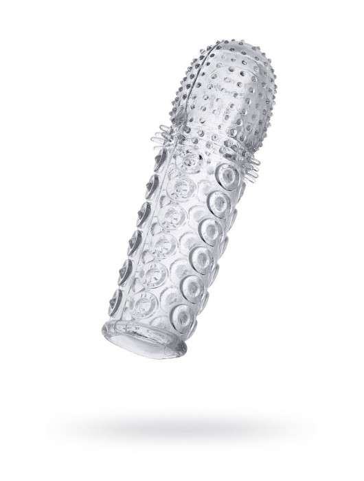 Прозрачная закрытая гелевая насадка - 13,5 см. - Toyfa Basic - в Ногинске купить с доставкой