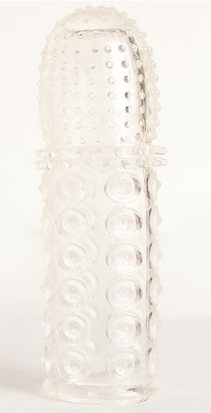 Прозрачная закрытая гелевая насадка - 13,5 см. - Toyfa Basic - в Ногинске купить с доставкой