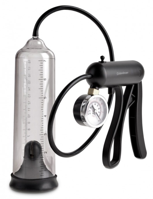 Вакуумная мужская помпа с датчиком давления Pro-Gauge Power Pump - Pipedream - в Ногинске купить с доставкой