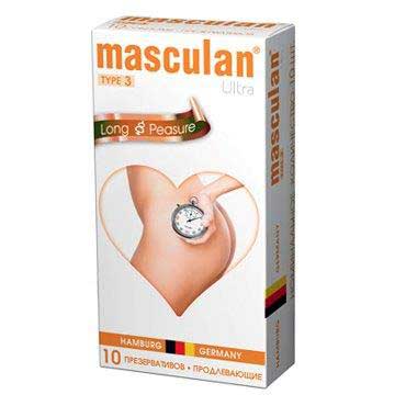 Розовые презервативы Masculan Ultra Long Pleasure с колечками, пупырышками и продлевающим эффектом - 10 шт. - Masculan - купить с доставкой в Ногинске