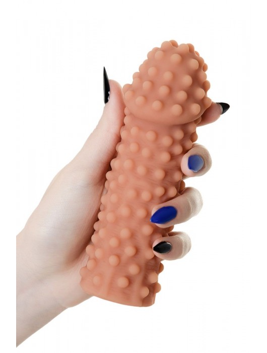 Телесная насадка на фаллос с бугорками KOKOS Extreme Sleeve 10 - 15,8 см. - KOKOS - в Ногинске купить с доставкой