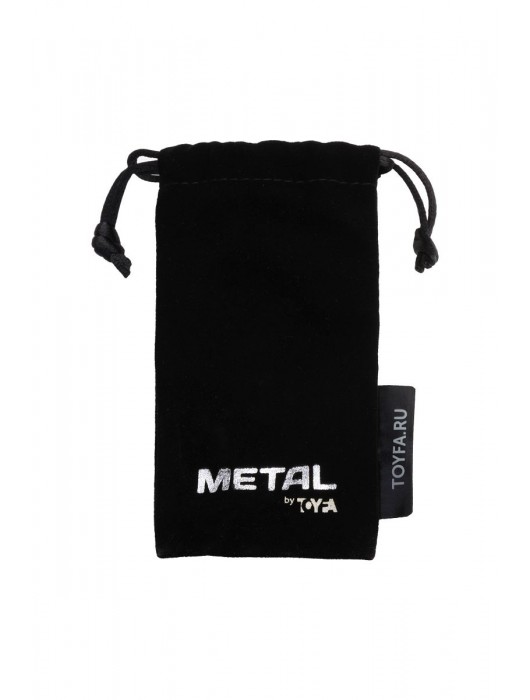 Серебристая коническая анальная пробка с красным кристаллом-сердечком - 7 см. - ToyFa - купить с доставкой в Ногинске