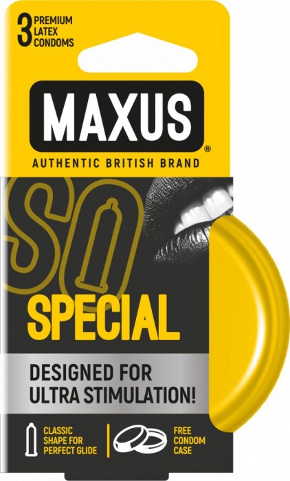 Презервативы с точками и рёбрами в железном кейсе MAXUS Special - 3 шт. - Maxus - купить с доставкой в Ногинске