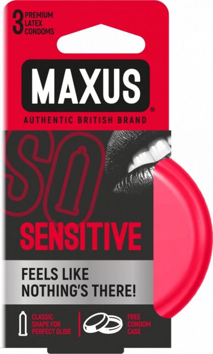 Ультратонкие презервативы в железном кейсе MAXUS Sensitive - 3 шт. - Maxus - купить с доставкой в Ногинске