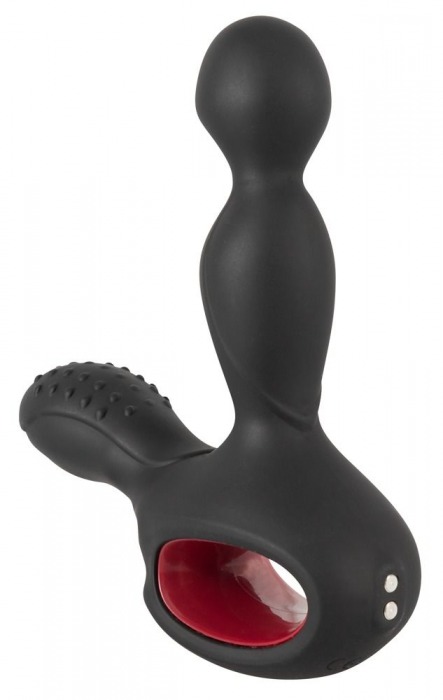 Черный вибромассажер простаты с нагревом и ротацией Prostate Plug - 14,5 см. - Orion - в Ногинске купить с доставкой