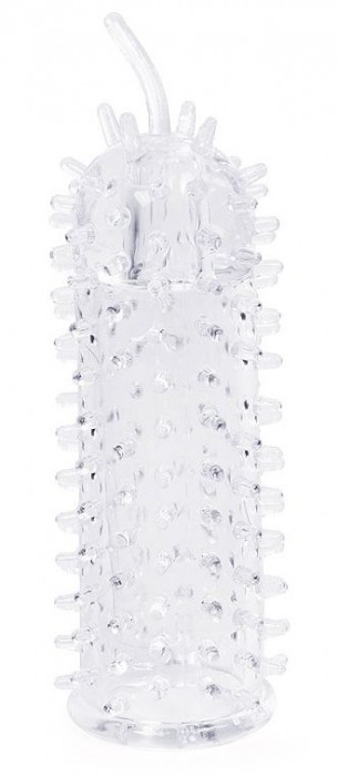 Закрытая рельефная насадка Crystal sleeve с усиками - 12 см. - Erowoman-Eroman - в Ногинске купить с доставкой