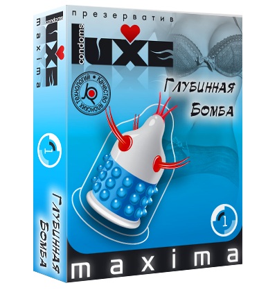 Презерватив LUXE Maxima  Глубинная бомба  - 1 шт. - Luxe - купить с доставкой в Ногинске