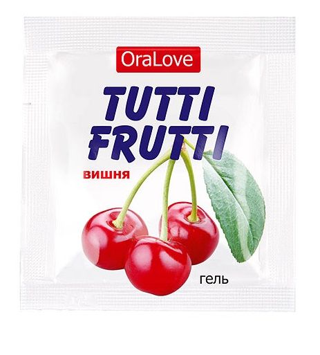 Пробник гель-смазки Tutti-frutti с вишнёвым вкусом - 4 гр. - Биоритм - купить с доставкой в Ногинске